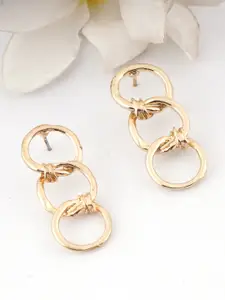 Adwitiya Collection Gold-Plated Classic Drop Earrings