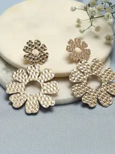 Adwitiya Collection Gold Plated Classic Drop Earrings