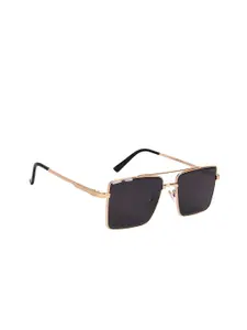 AISLIN Men Square Sunglasses with UV Protected Lens ES_12851-91-AS-80673-BLK-GLD-WFSQ