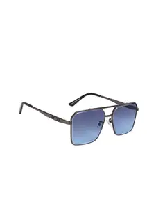 AISLIN Men Wayfarer Sunglasses with UV Protected Lens ES_12872-91-AS-58239-BLU-GNBK-WF