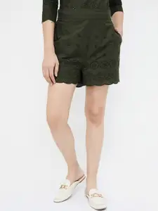 CODE by Lifestyle Women Self Design Mid-Rise Cotton Shorts