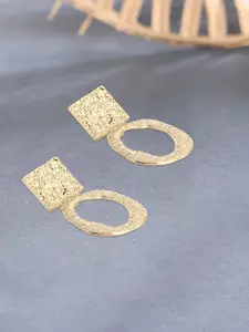 Adwitiya Collection Gold Plated Drop Earrings