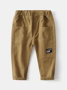 StyleCast Brown Boys Cotton Mid Rise Joggers
