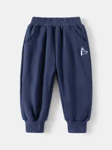 StyleCast Boys Navy Blue Mid-Rise Joggers