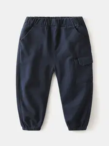 StyleCast Boys Navy Blue Mid Rise Regular Fit Joggers