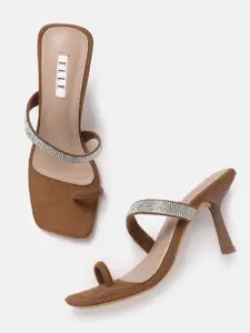 ELLE Embellished Slim Heeled Sandals