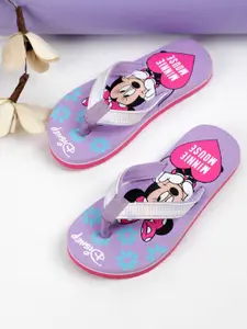 Kids Ville Girls Minnie Printed Rubber Thong Flip Flops