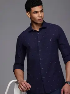 Louis Philippe Jeans Pure Cotton Slim Fit Opaque Printed Casual Shirt