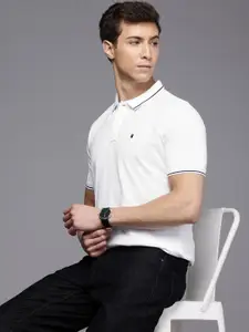 Louis Philippe Jeans Polo Collar Pure Cotton Slim Fit T-shirt