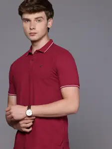 Louis Philippe Jeans Polo Collar Pure Cotton Slim Fit T-shirt