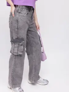 DressBerry Women Pocket Detail Baggy Cargos