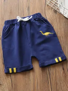 StyleCast Boys Navy Blue Mid Rise Cotton Shorts