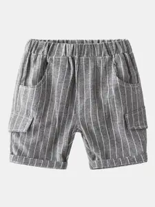 StyleCast Grey Boys Striped Cargo Shorts