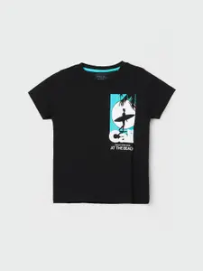 max Boys Graphic Printed Pure Cotton T-shirt