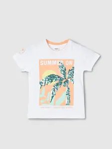 max Boys Graphic Printed Pure Cotton T-shirt