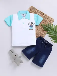 Toonyport Boys Printed Pure Cotton T-shirt with Shorts