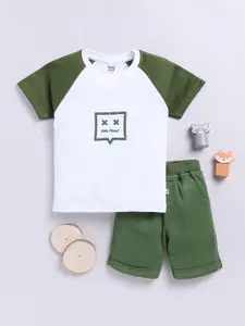 Toonyport Boys Printed Pure Cotton T-shirt with Shorts