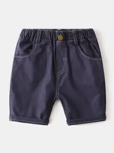 StyleCast Boys Navy Blue Mid Rise Denim Shorts
