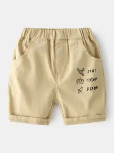StyleCast Boys Beige Mid-Rise Regular Shorts