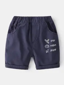 StyleCast Boys Navy Blue Mid-Rise Regular Shorts