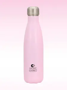 CLAY CRAFT stark Pink Single Stainless Steel Double Wall Vacuum Water Bottle 500 ml