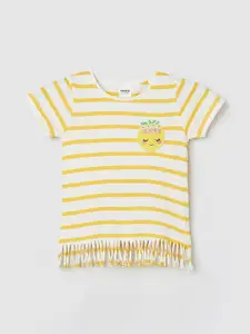 max Girls Striped Cotton Regular Top