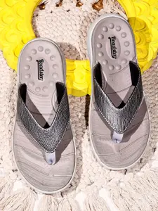 The Roadster Lifestyle Co. Women Textured Thong Flip Flops