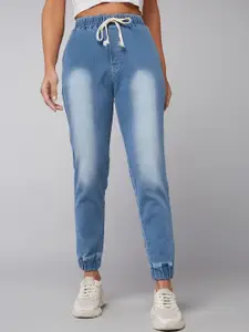 DOLCE CRUDO Women Jogger Clean Look Heavy Fade Stretchable Jeans