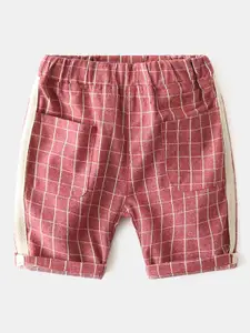 StyleCast Boys Mid-Rise Checked Shorts