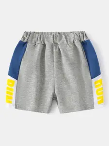 StyleCast Grey Boys Mid Rise Cotton Shorts