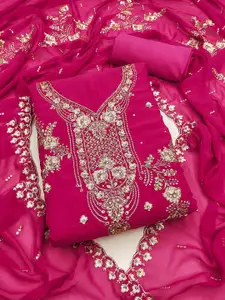 Panzora Ethnic Motifs Embroidered Unstitched Dress Material