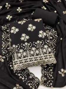 Panzora Ethnic Motifs Embroidered Unstitched Dress Material