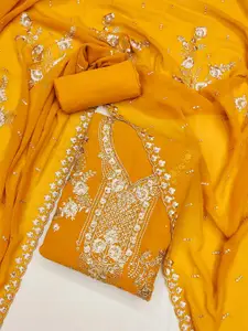 Panzora Ethnic Motifs Embroidered Unstitched Dress Material