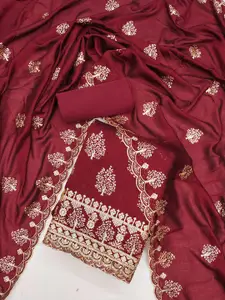 Panzora Ethnic Motifs Embroidered Unstitched Dress Material