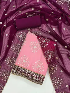 Panzora Ethnic Motifs Embroidered Unstitched Dress Material