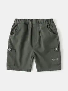 StyleCast Grey Boys Mid-Rise Cotton Shorts