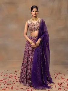 Mehak Murpana Embroidered Beads and Stones Ready to Wear Lehenga & Blouse With Dupatta
