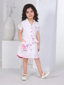 Peppermint Girls Striped Tie-Ups Shirt Dress