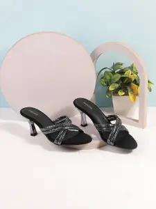 Mochi Textured Open Toe Kitten Heels