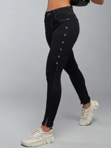 DOLCE CRUDO Women Skinny Fit High-Rise Clean Look Stretchable Jeans