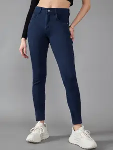 DOLCE CRUDO Women Skinny Fit Clean Look Mid Rise Stretchable Jeans