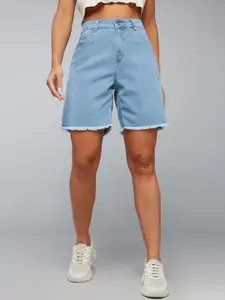 DOLCE CRUDO Women High-Rise Denim Shorts