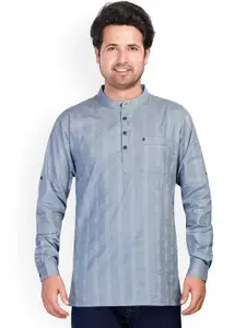 Authentics Striped Woven Design Pure Cotton Straight Kurta