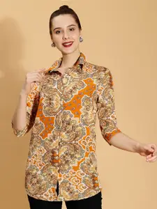 Sipsew Women Comfort Floral Opaque Printed Casual Shirt