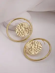 Rubans 18KT Gold Plated Geometric Hoop Earrings