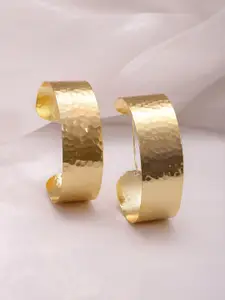 Rubans 18KT Gold Plated  Geometric Hoop Earrings