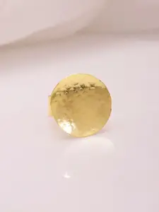 Rubans Gold Plated Oval Shape Finger Ring