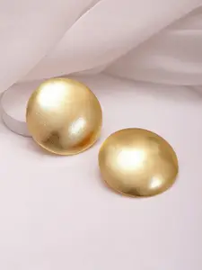 Rubans 22KT Gold Plated Geometric Studs Earrings