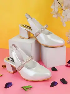 BAESD Girls Round Toe Block Heeled Mary Janes