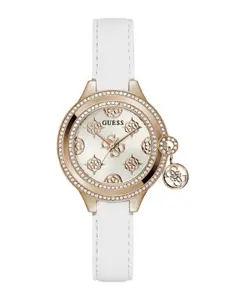 GUESS Women Printed Dial & Leather Straps Analogue Watch GW0684L4